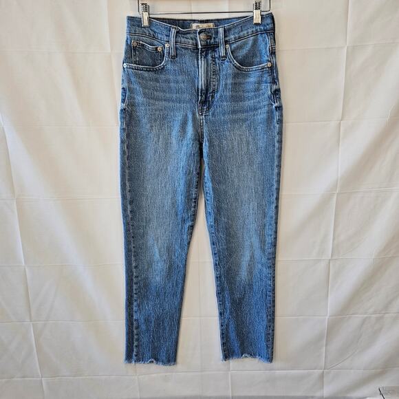 Madewell The Perfect Vintage Jean Raw Hem Light Blue Size 25 - Picture 1 of 12
